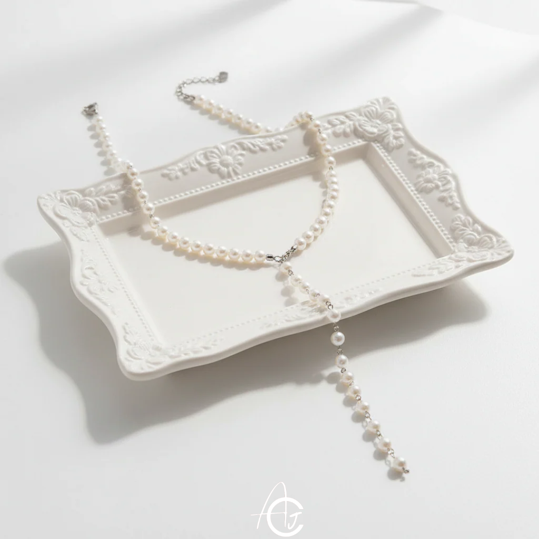 Pearl And Chain Necklace