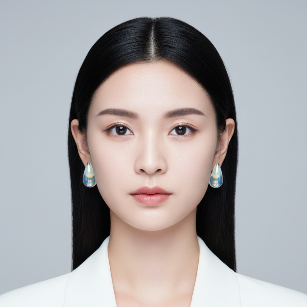 Tear Drop Rainbow Stud Earrings