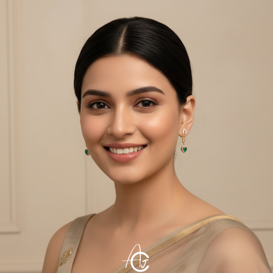 Pinpoint Heart Earrings