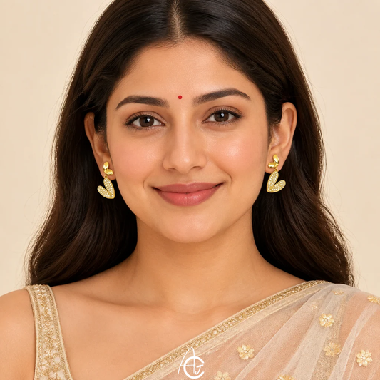 Heart Drop Earrings