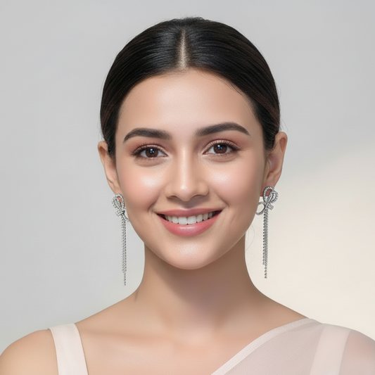 Bling Bow Statement Earrings