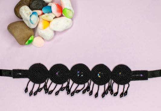 Beads Embroidered Necklace Set : Handmade