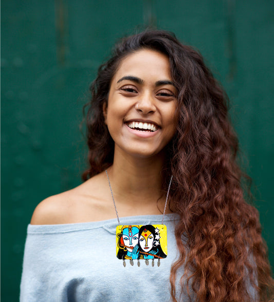 Statement Necklace, Handpainted : Handmade