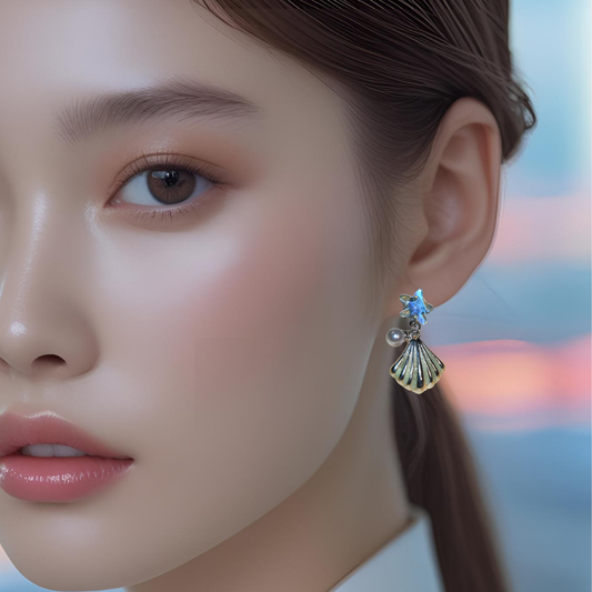 Pearl And Shell Earrings