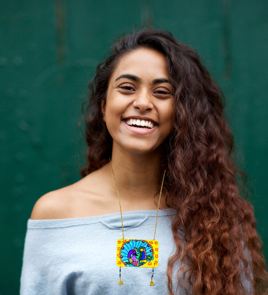 Statement Necklace, Handpainted : Handmade