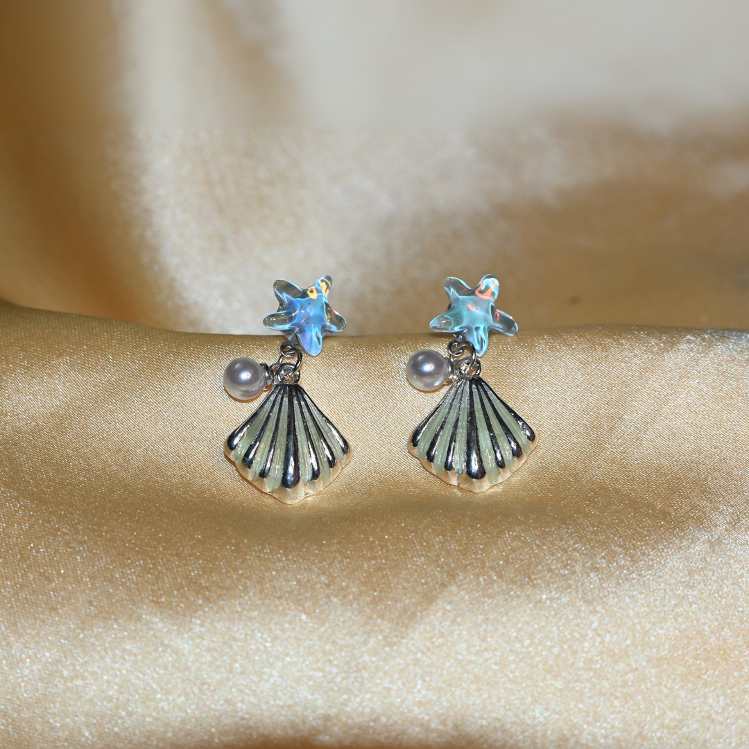 Pearl And Shell Earrings