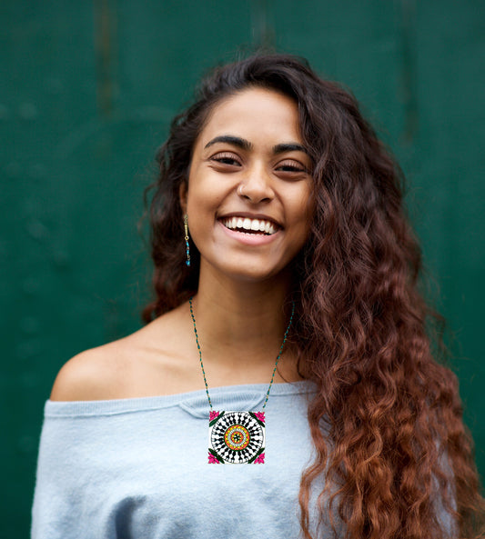 Statement Necklace Set, Handpainted : Handmade