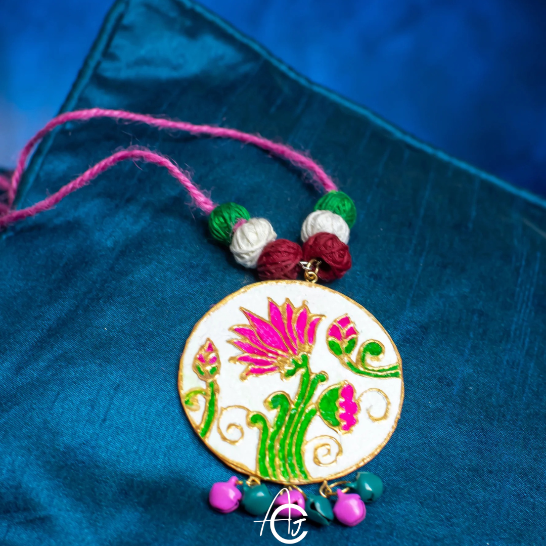 Statement Necklace, Handpainted : Handmade