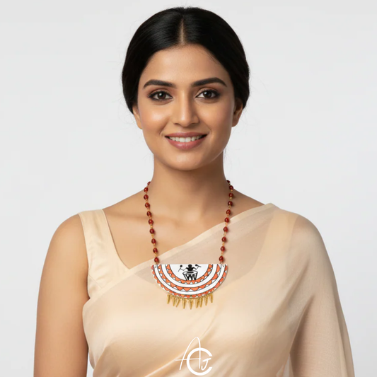 Statement Necklace, Handpainted : Handmade