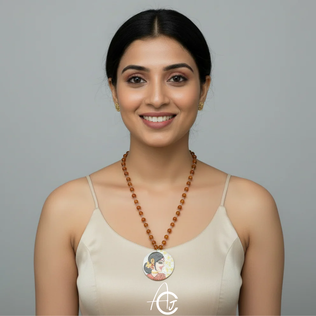 Statement Necklace, Handpainted : Handmade