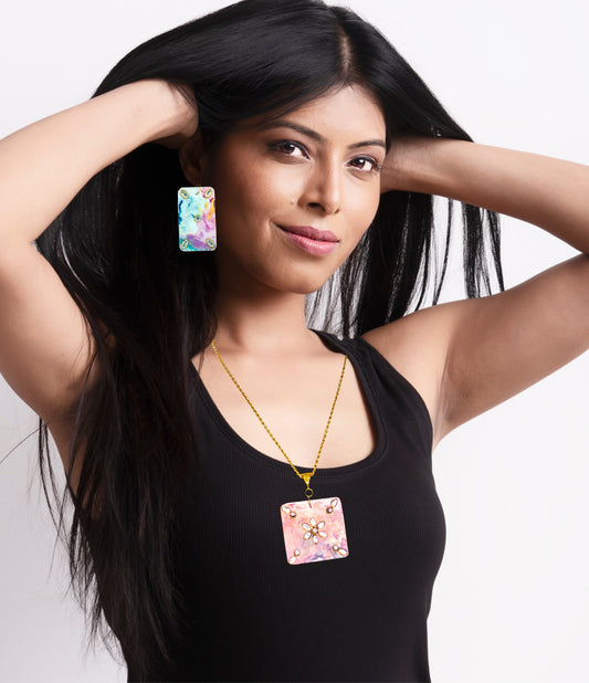 Fluid Necklace Set : Handmade