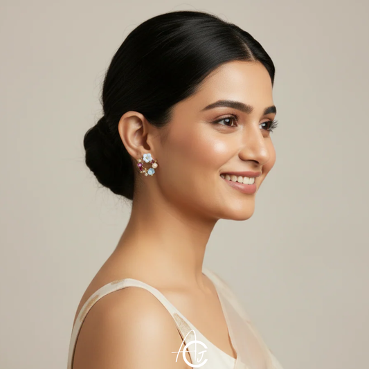 Bling Flower Earrings