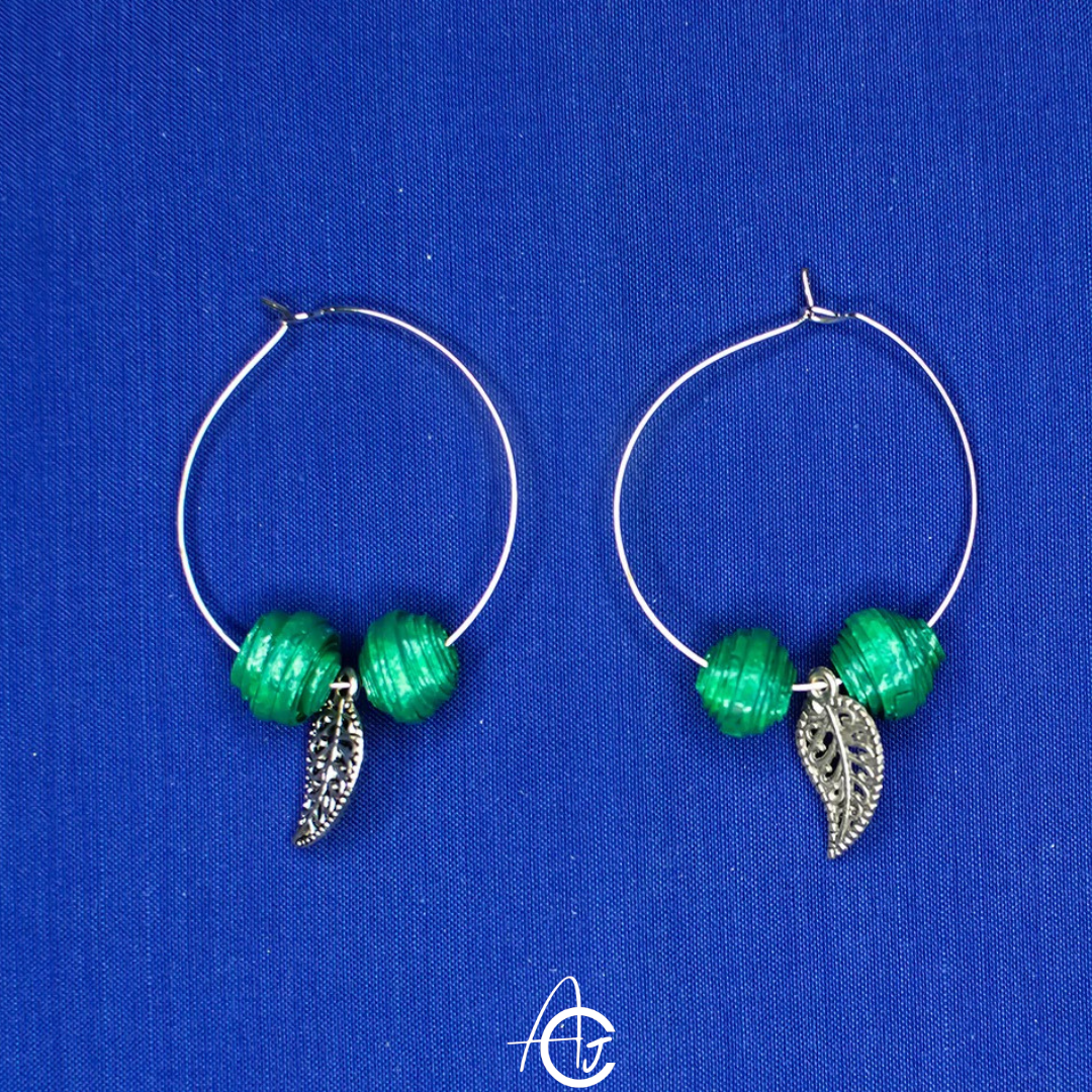 Statement Earrings, Handpainted : Handmade