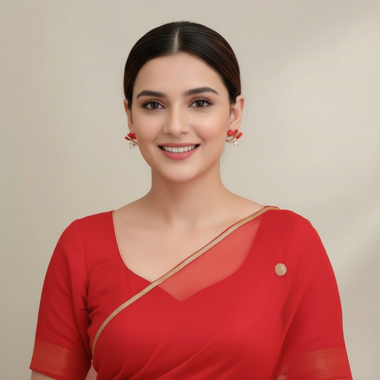 Pearl And Flower Earrings