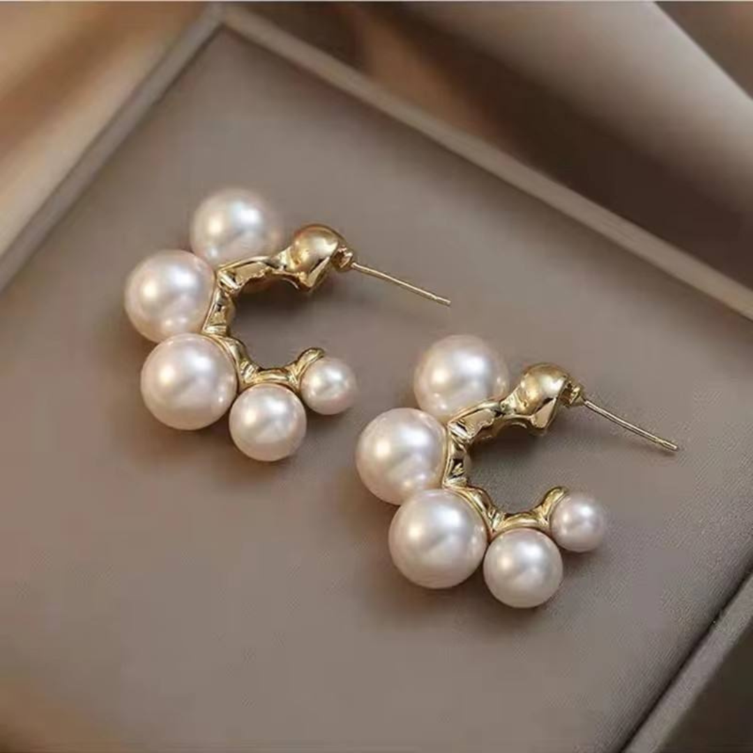 Pretty Pearl Hoop Earrings