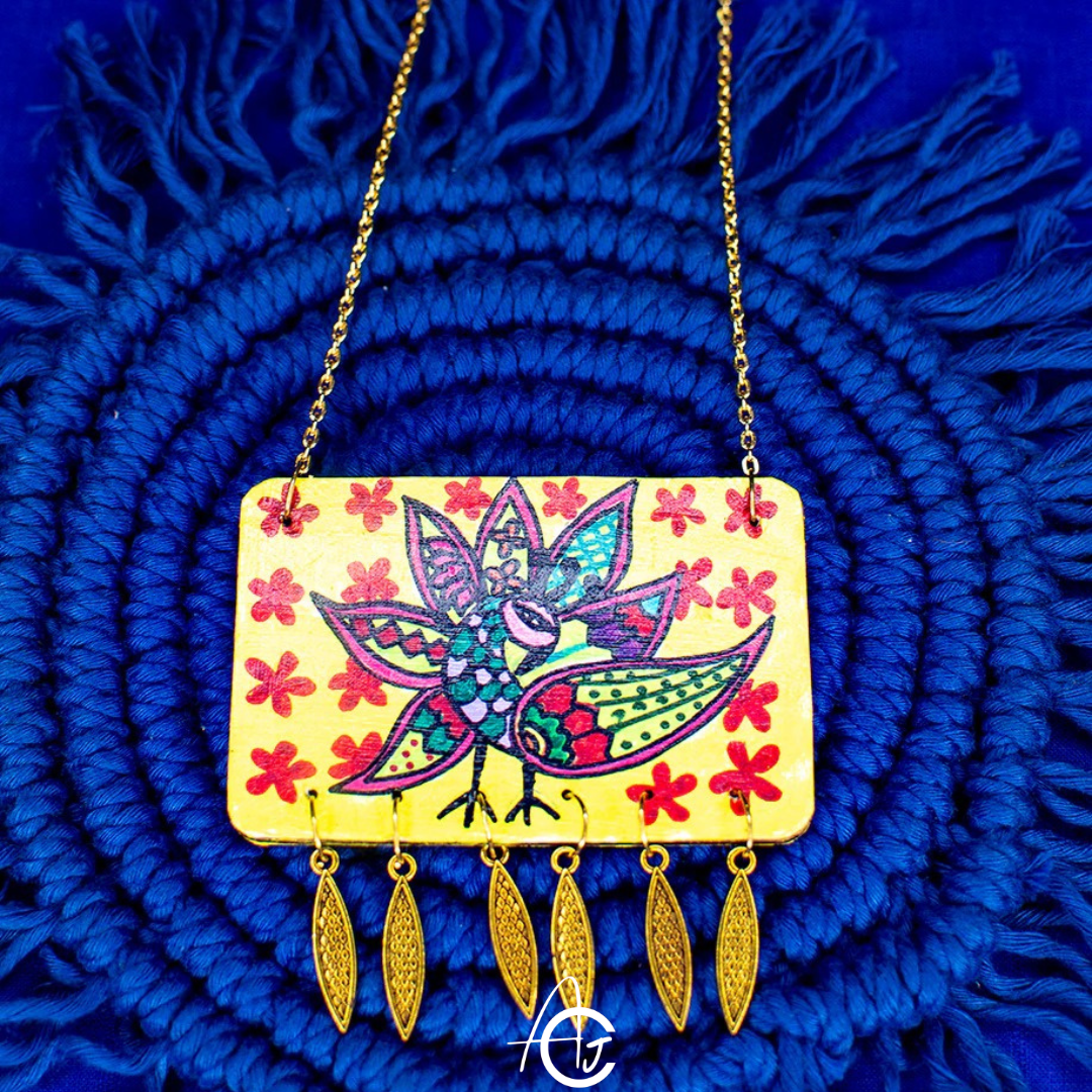 Statement Necklace, Handpainted : Handmade