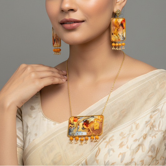 Fluid Necklace set : Handmade