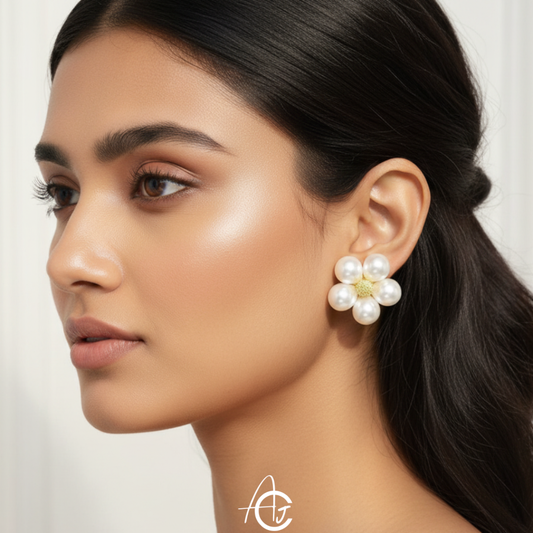 Pearl Flower Earrings