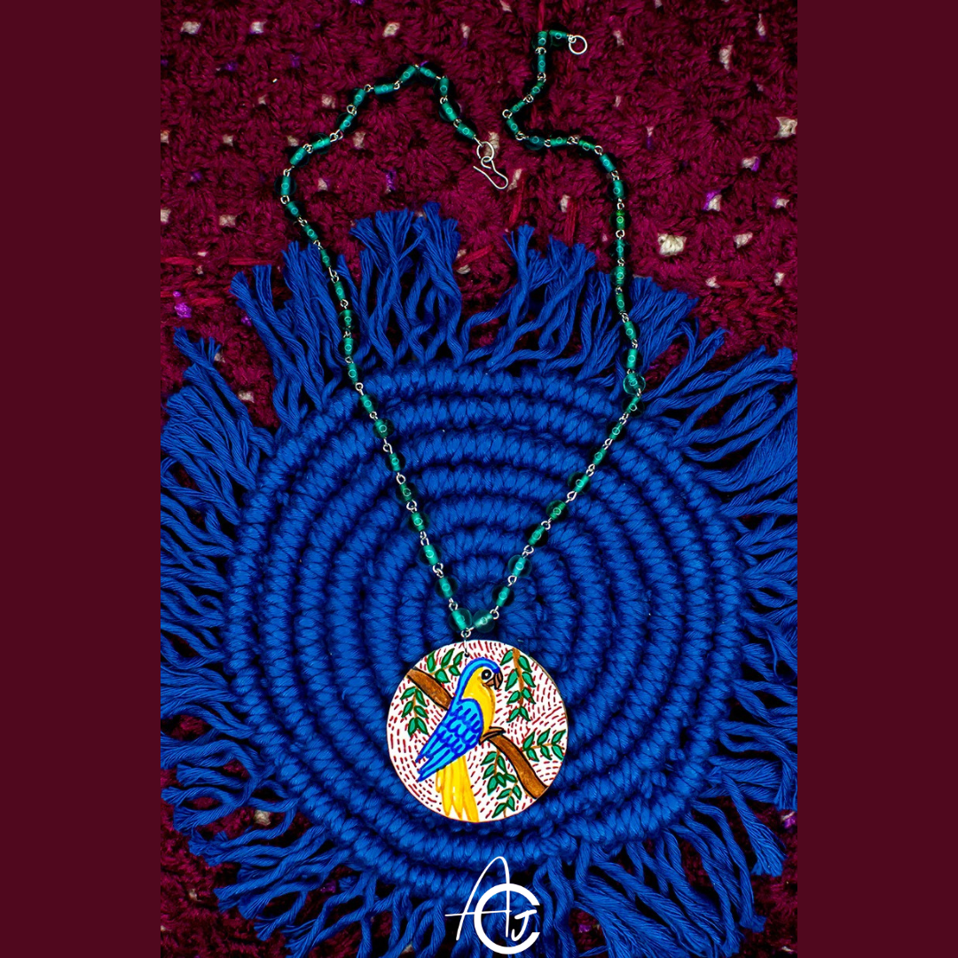 Statement Necklace, Handpainted : Handmade