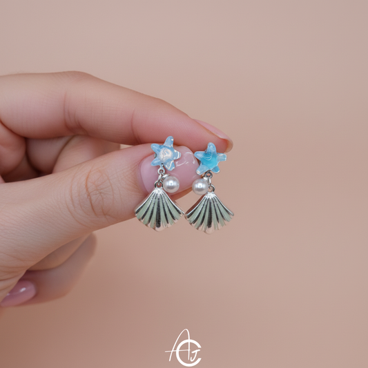 Pearl And Shell Earrings
