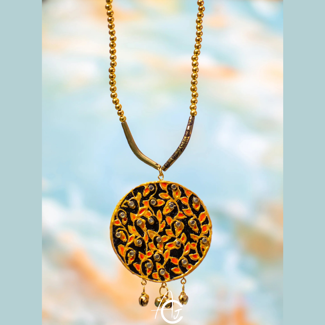 Statement Beauty Necklace, Handpainted : Handmade