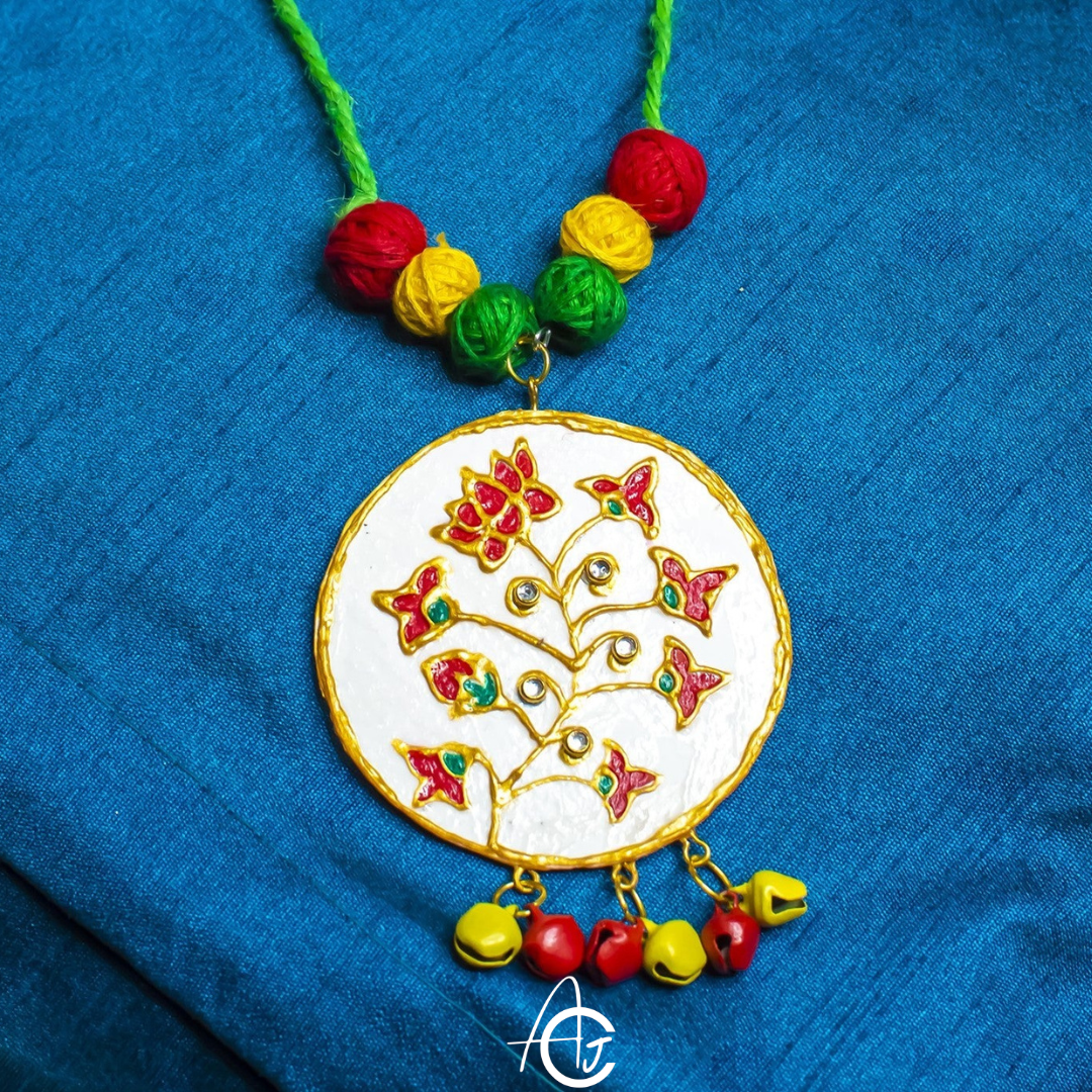 Statement Necklace, Handpainted : Handmade