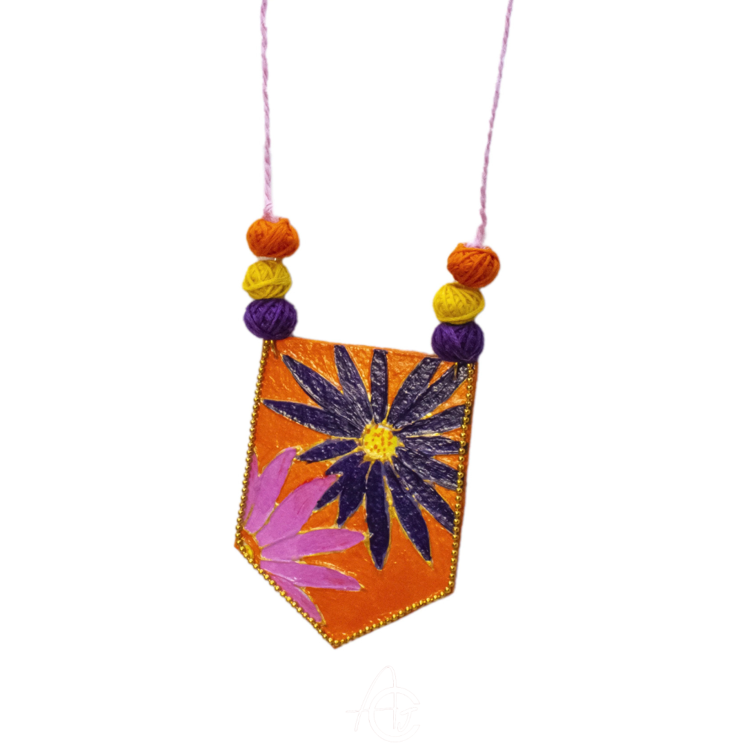 Statement Necklace, Handpainted : Handmade