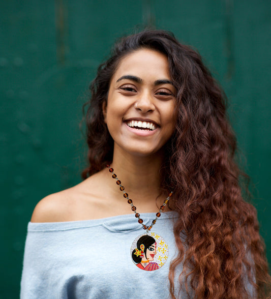 Statement Necklace, Handpainted : Handmade