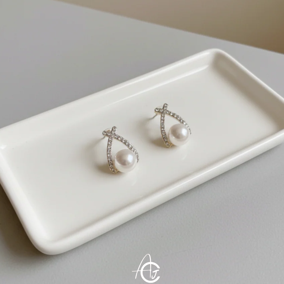 Bling Pearl Earrings