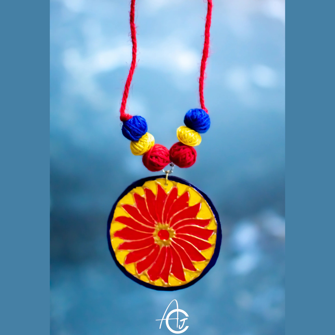 Statement Necklace, handpainted : Handmade