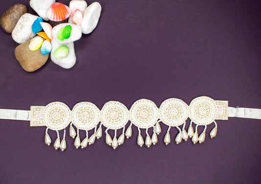 Beads Embroidered Necklace Set : Handmade