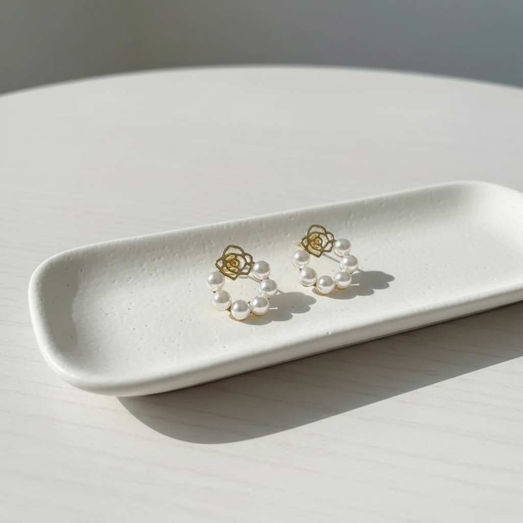 Pearl Flower Earring