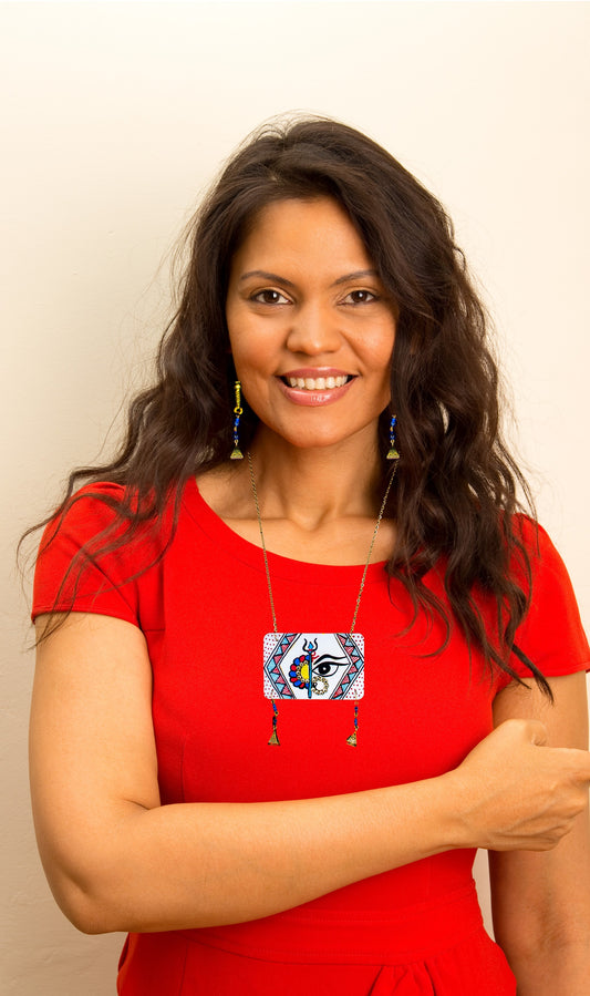 Statement Necklace Set, Handpainted : Handmade