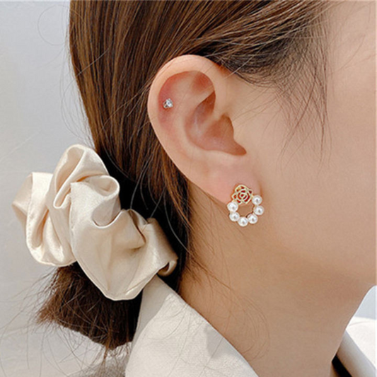 Pearl Flower Earring