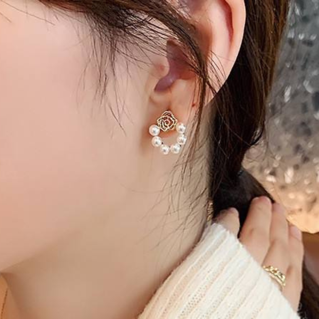 Pearl Flower Earring