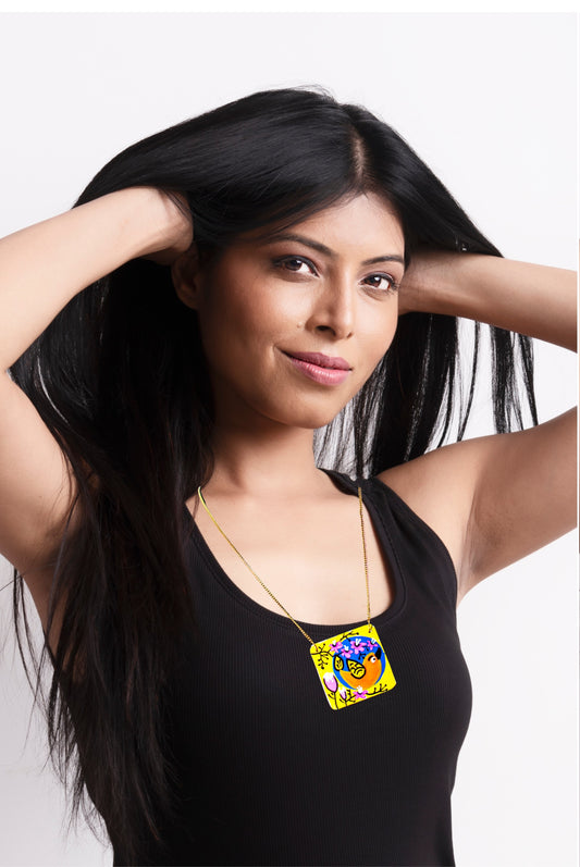 Statement Necklace, Handpainted : Handmade