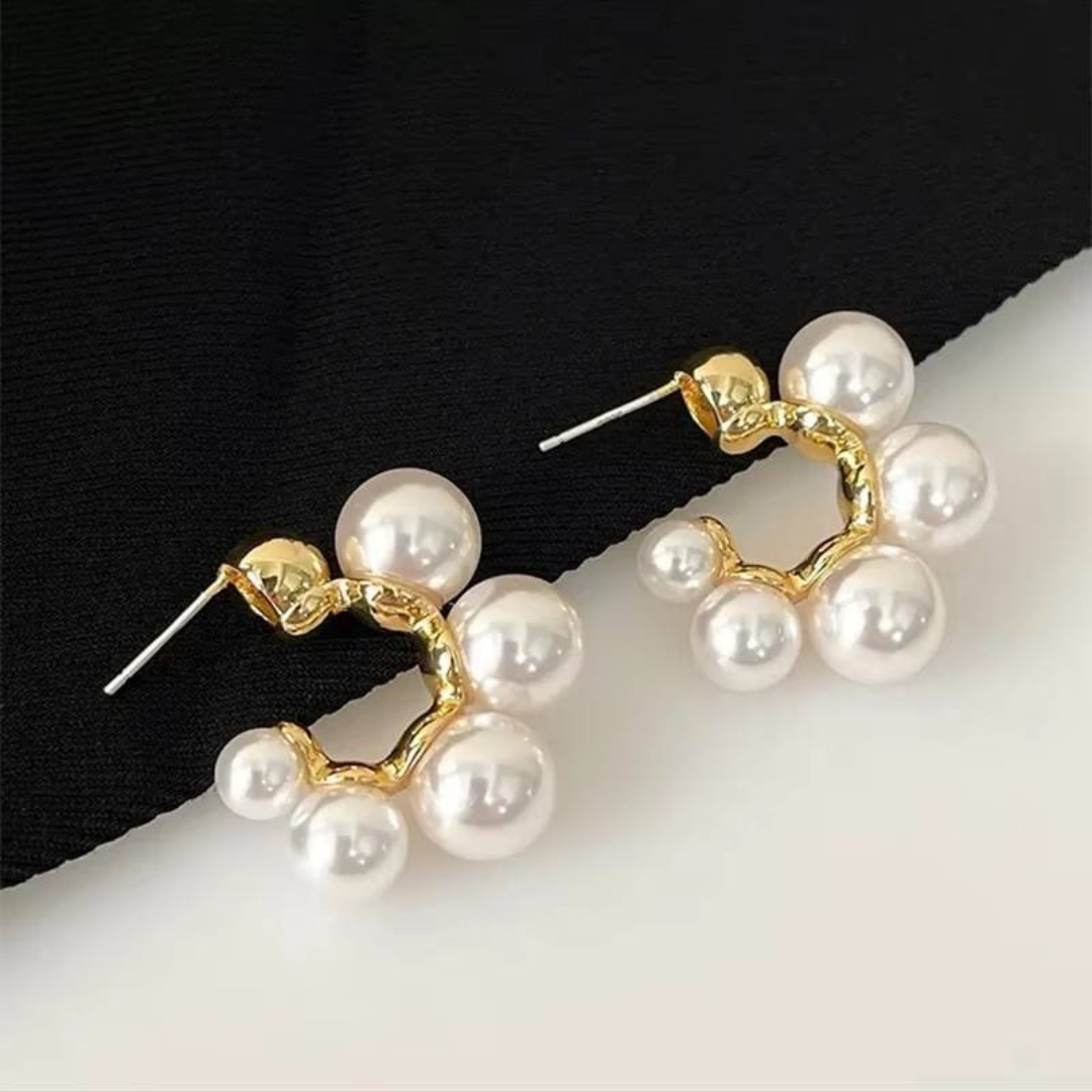 Pretty Pearl Hoop Earrings