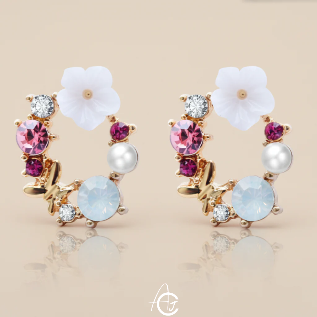 Bling Flower Earrings