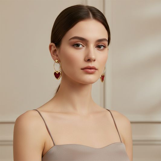 Hoop That Heart Earrings