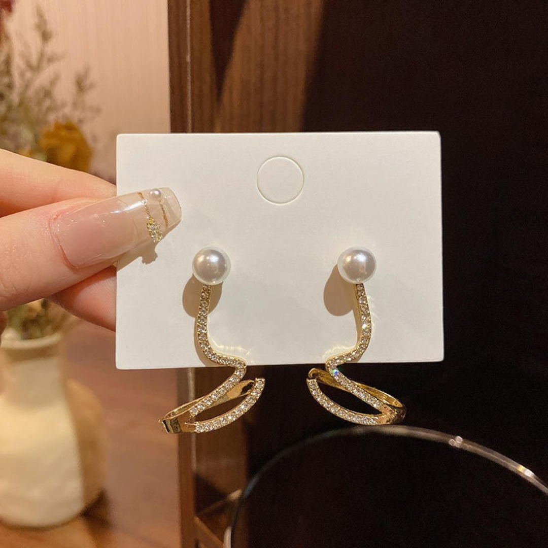 Bling Pearl Earcuffs