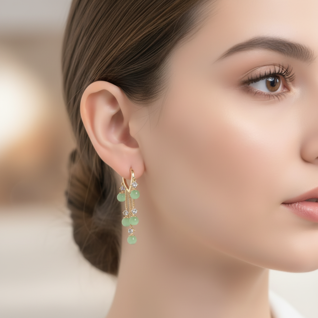 Pretty Crystal Hoop Earrings