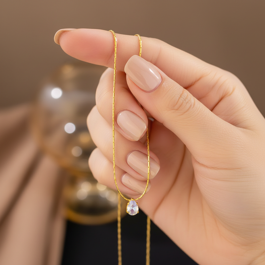 Drop Solitaire Necklace