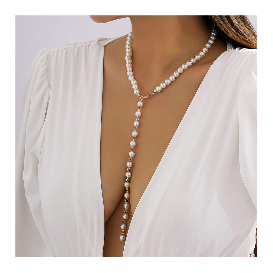 Pearl And Chain Necklace