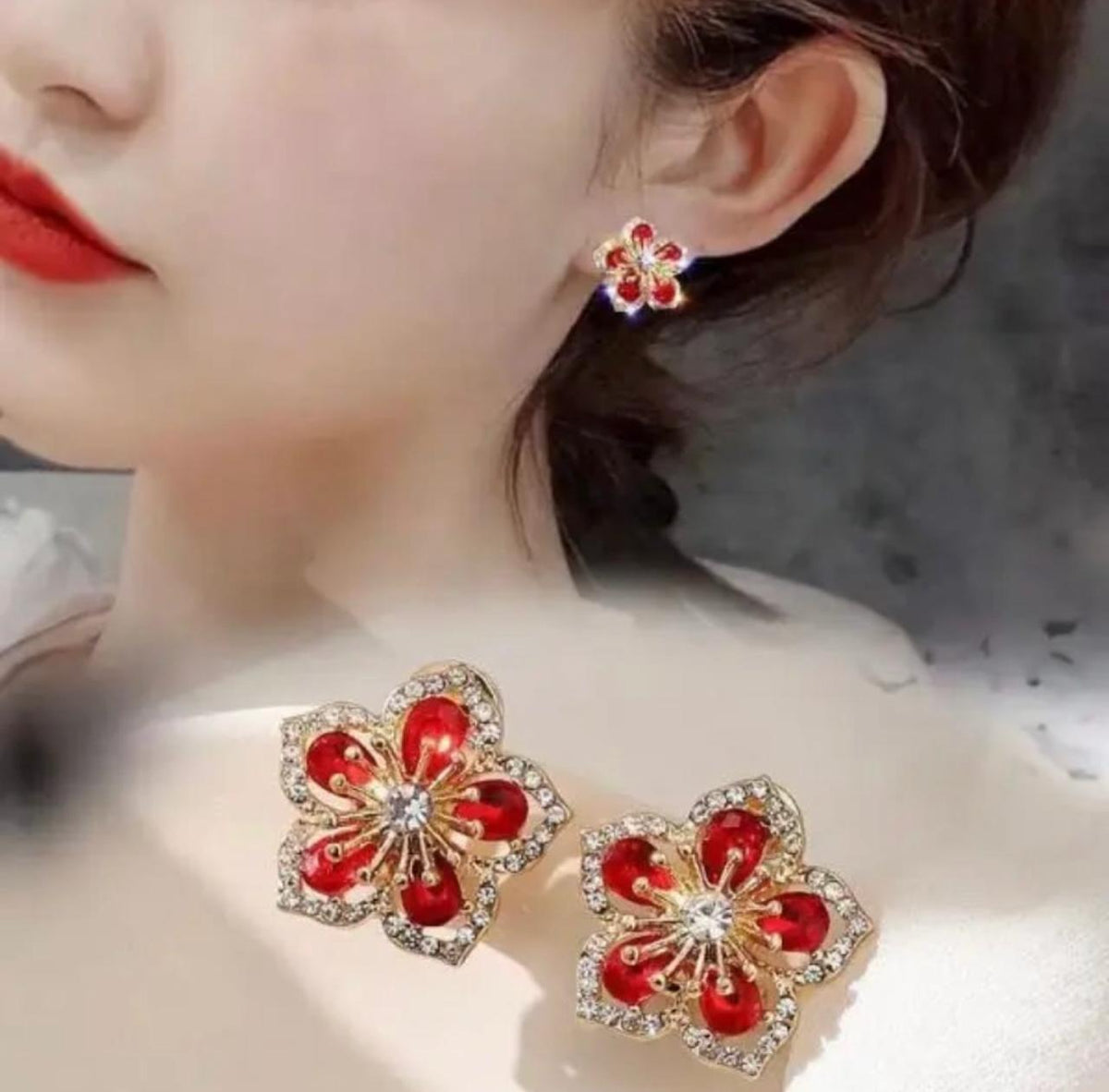 Flower Bling Earrings