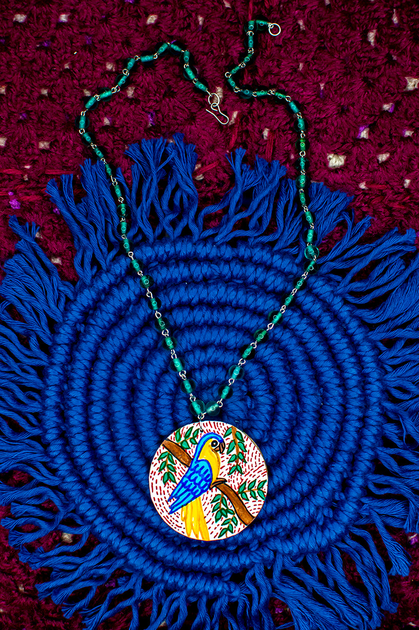 Statement Necklace, Handpainted : Handmade
