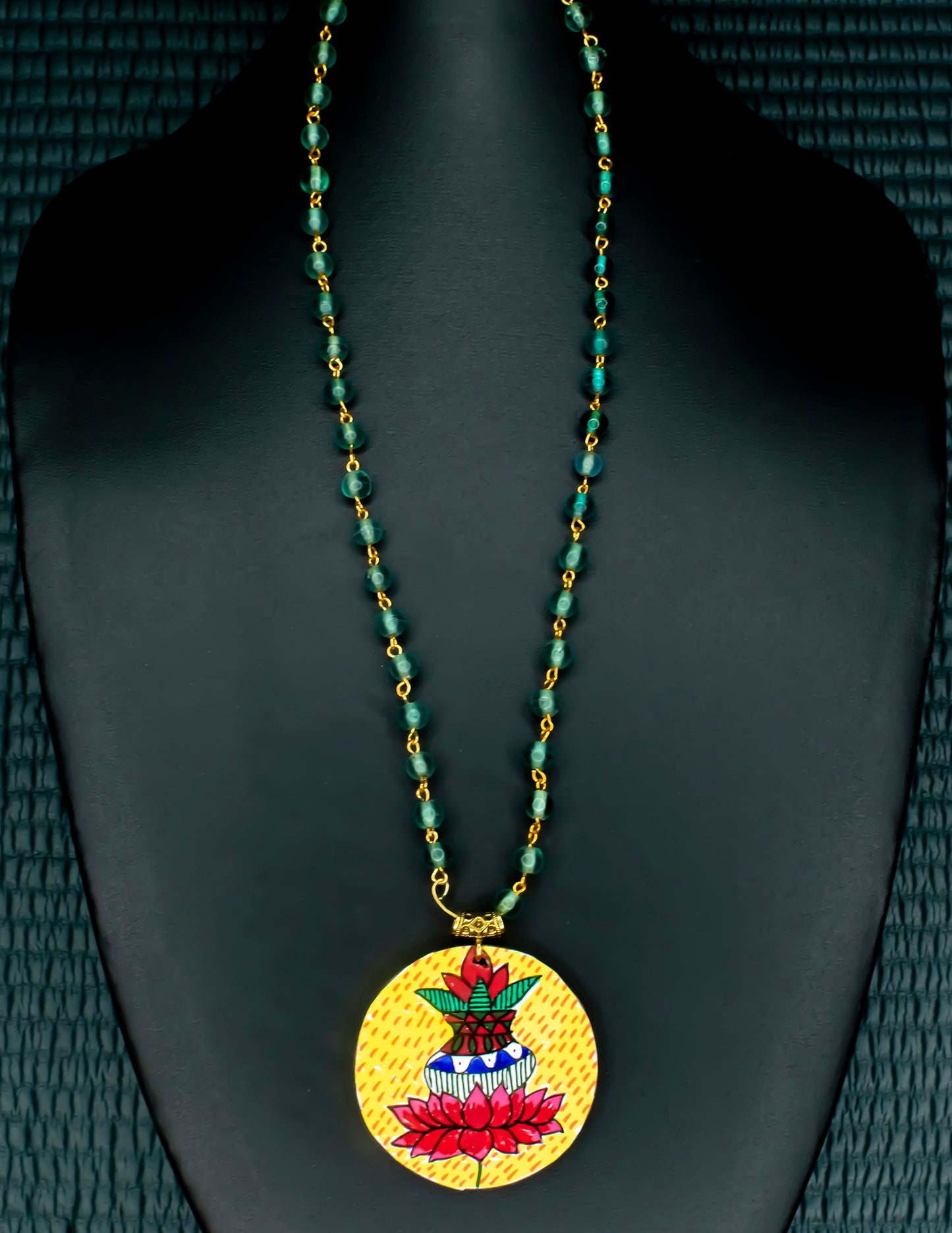 Statement Necklace, Handpainted : Handmade