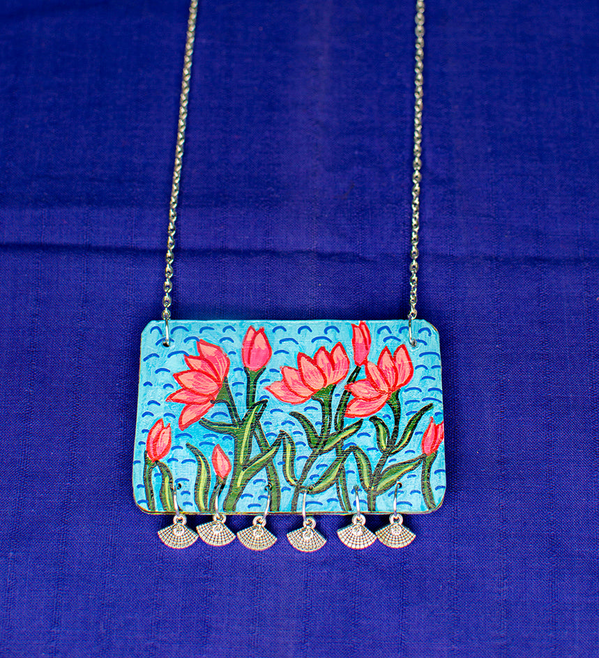 Statement Necklace, Handpainted : Handmade