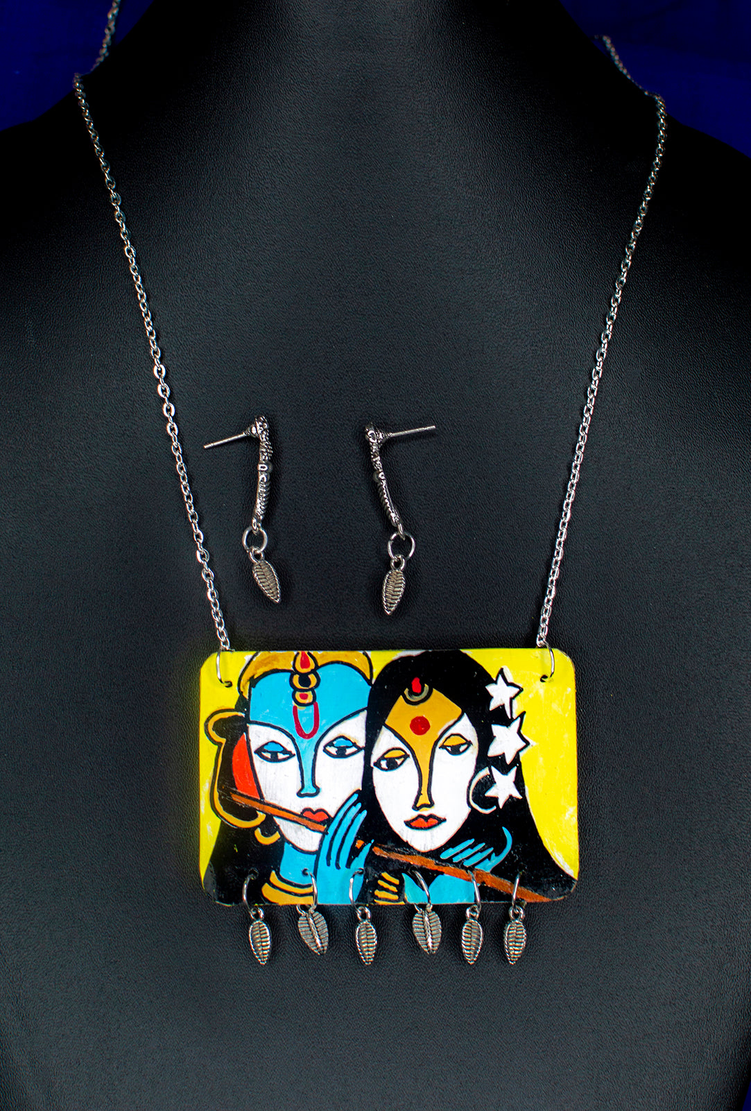 Statement Necklace Set, Handpainted : Handmade