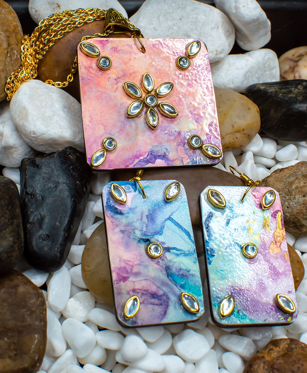 Fluid Necklace Set : Handmade