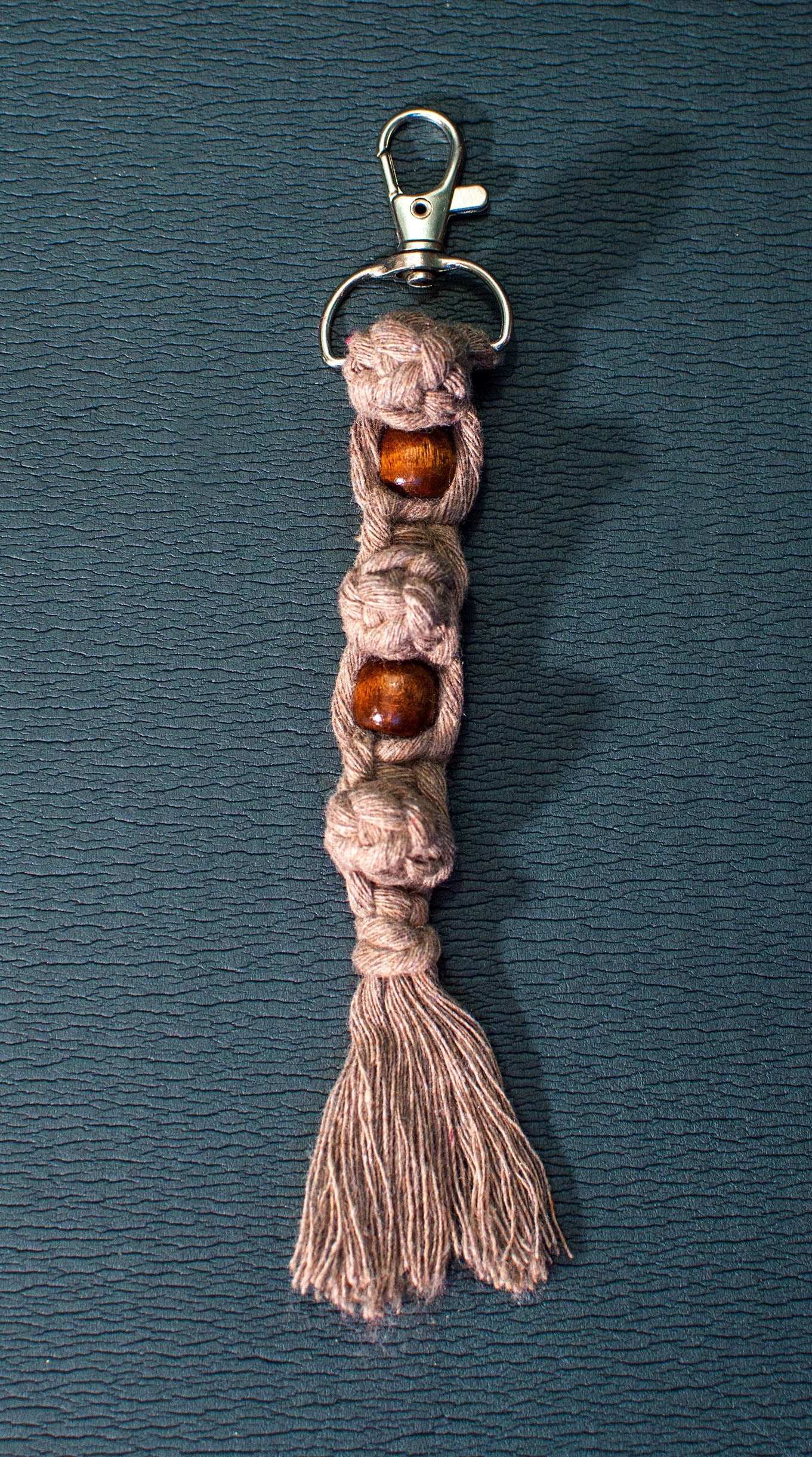 Beaded Macrame keychain / Bag Jewellery : Handmade